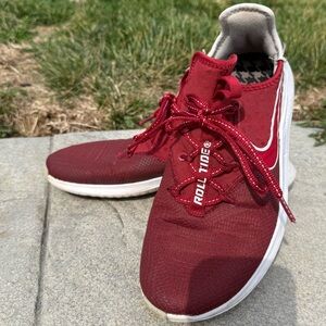 Nike Alabama Crimson Tide Roll Tide Sneakers Red White Size 10